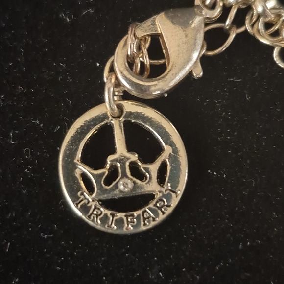 Crown Trifari Pink And Gold Necklace 16" - Picture 4 of 4